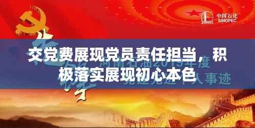 交党费展现党员责任担当,积极落实展现初心本色