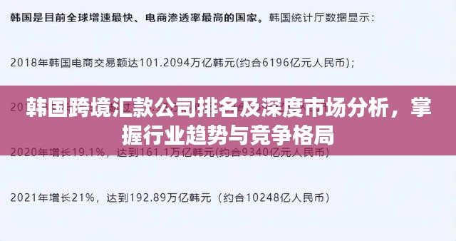 韩国跨境汇款公司排名及深度市场分析，掌握行业趋势与竞争格局